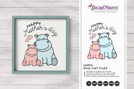 Download Hippo Svg Mother Baby Svg Mother S Day Svg 251912 Cut Files Design Bundles