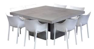 Concrete Wing Set Square Dining Tables Outdoor Dining Furniture Dining Table