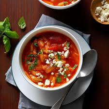 Greek Tomato Soup With Orzo Recipe In 2021 Recipes Soup Mediterranean Recipes