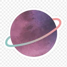 Download Premium Png Of Cute Planet With A Ring System On Transparent In 2020 Image Fun Watercolor Galaxy Sticker Collection