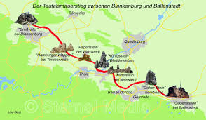 Harz karte landkarte / der harz und seine regionen zum entdecken und wandern : Der Teufelsmauer Stieg Im Harz Ausflugsziele Und Sehenswertes Im Harz