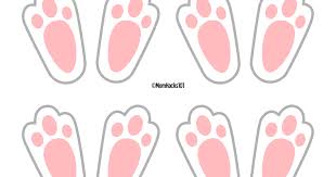 easter bunny footprints free printable mom hacks 101