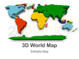 3d World Map Editable Powerpoint Slide Powerpoint Slide Designs Map World Map