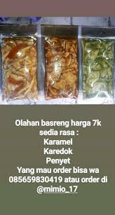 Salah satunya, ada kerupuk basreng. Basreng Karedok Karamel Home Facebook
