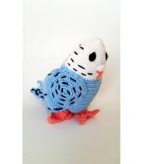 Amigurumi Mavi Muhabbet Kusu Bebek Oyuncak