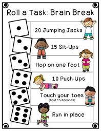 Roll A Task Brain Break Physical Activities For Kids Exercise For Kids Yoga For Kids