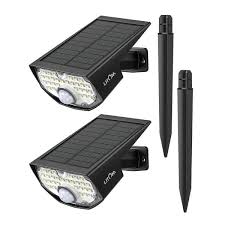 Shop Litom 2pc 30 Led Solar Lights Landscape Spotlights Waterproof 2 In 1 Solar Wall Light Wireless Outdoor With Pir Motion Sensor Overstock 30020499