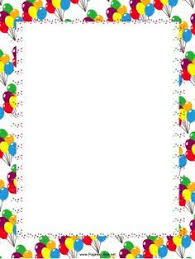 Free Printable Birthday Borders Balloons Free Birthday Stuff Free Printable Stationery