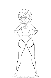Elastigirl or Mrs Incredible Coloring Pages - Get Coloring Pages