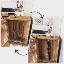 100均材料のみで リバーシブル仕様のアクセサリーケースを作ろう アクセサリーケース diy 100均 収納 アクセサリー 収納 100均