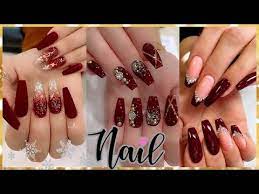 ¿por qué un pack para hacer uñas acrilicas de forma separada? Unas Acrilicas De Moda En Tono Tinto Unas Bonitas Para Invierno Navidad 2020 Youtube