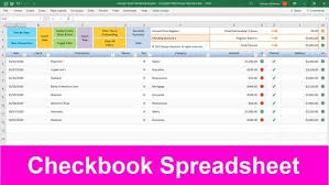 Georges Excel Checkbook Register V5 0 Video Checkbook Register Spreadsheet App Checking Account