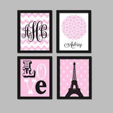 Paris Wall Art Canvas Or Prints Eiffel Tower Pink Black Baby Girl Nursery Wall Nursery Wall Art Girl Wall Art Girls Bedroom Baby Girl Nursery Wall Art