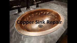 copper sink repair youtube