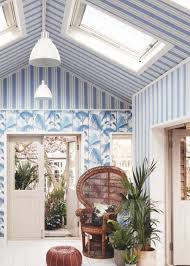 Streifen Muster Einrichter Sebastian Zenker Zeigt Wie Man Gut Kombiniert Gestreifte Tapete Blaue Tapete Interdeco