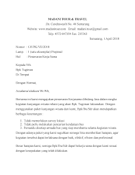 Berikut ini contoh surat penawaran kerjasama, harga, barang, dan jasa. Surat Penawaran Kerjasama Travel Mudah