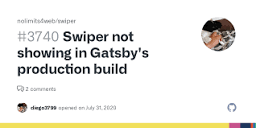 Swiper not showing in Gatsby's production build · Issue #3740 ...