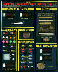 1960s narcotics dangerous drugs identification kit