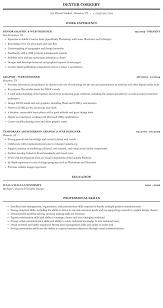 Passionate about web & ux / ui design. Graphic Web Designer Resume Sample Mintresume