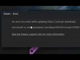 Refreshing the page always helps, this worked for me. Steam Error An Error Occurred While Updating Dota 2 Corrupt Download Youtube