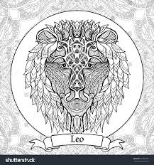 Here are fun free printable mouse coloring pages for children. Coloring Page With Pattern And Zodiac Sign Leo Royalty Free Stock Vector 315912869 Avopix Com