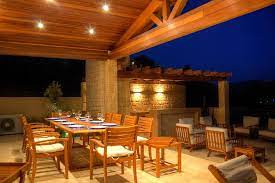 Holiday Residences Night Patio Outdoor Recessed Lighting Outdoor Patio Lights Backyard Lighting