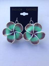 Polymer Clay Hibiscus Flower Earrings On Etsy 8 00 Etsy Polymer Clay Hibiscus Flowers