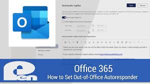 Automatically file emails and share photos easily. How To Set Out Of Office Autoresponder In Outlook Office 365 Youtube