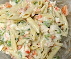 Seafood Pasta Salad Recette De Salade De Crabe Recettes Poissons Et Fruits De Mer Salade De Fruits De Mer