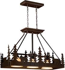 Rustic Style Pool Table And Island Lights Deep Discount Lighting
