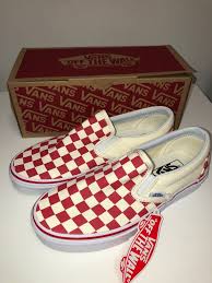 Red Checkered Checkerboard Vans Slip On Womens 6 5 Mens 5 0 Fashion Clothing Shoes Accessories Unisexclothingshoesacc Vans Slip On Red Checkered Vans Vans