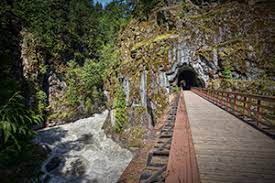 The kettle valley railway (reporting mark kv) was a subsidiary of the canadian pacific railway (cpr) that operated across southern british columbia, west of midway running to rock creek, then north to myra canyon, down to penticton over to princeton, coalmont, brookmere, coquihalla and finally hope where it connected to the main cpr line. Coquihalla Canyon Provincial Park Bc Parks