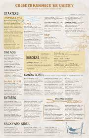 Menu Backyard Cookout Crooked Hammock Craft Brewery Brewery Restaurant Backyard Cookout Backyard Beer Garden