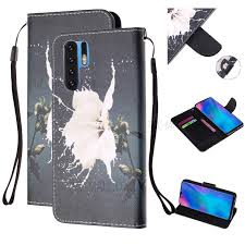 Click on unlock mode or even screen lock : High Quality For Huawei P30 Pro Pattern Printing Wallet Stand Leather Flip Case With Strap White Flower Tvc Mall