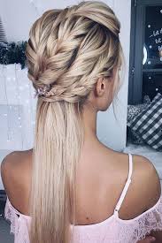 42 Stunning Half Up Half Down Wedding Hairstyles These Elegant Curly Half Up Half Down Hai Braided Hairstyles For Wedding Romantic Hairstyles Down Hairstyles