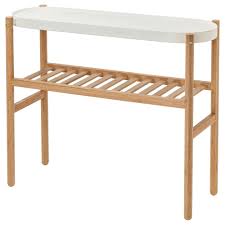 Satsumas Plant Stand Bamboo White Length 33 Ikea Ikea Plant Stand Plant Stand Indoor Plant Stand