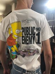 Bart Simpson Off White T Shirt Black Off White Virgil Abloh Ss19 Menswear Paris Pfw Moda Masculina Moda Moletom