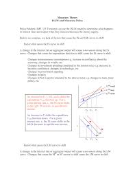Suppose an investor has excess present money and he's willing to lend or invest the extra cash over. Monetary Theory Islm And Monetary Policy Policy Makers Imf Us