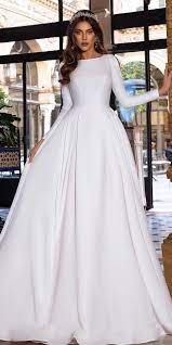 A Line Wedding Dresses 2020 2021 Collections Wedding Dresses Wedding Dress Long Sleeve Wedding Dresses Simple