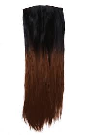 Copper highlights look great against any hair color. Br18709 1t30 Half Wig Clip In Hair Piece Weave Long Sleek Ombre Black Copper Brown