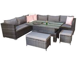 Double hanging swing chair by charles bentley. Signature Weave Catalina Modular Corner Dining Set With Lift Table Ice Bucket Grey Corner Sofa Set At Gardenman
