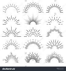 Retro Sunburst Sunrise Rays Light Burst Stock Vector Royalty Free 1369181867 In 2020 Vintage Borders Sunburst Sun Tattoo