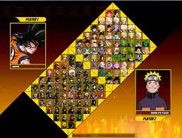 You can play solo or against your friends in 2 player mode. Dragon Ball Vs Naruto Mugen Mugen Up