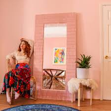 A metal support flips out from the back of the mirror, allowing it to stand on its own in any corner of your room. Upcycle Your Old Ikea Mongstad Mirror Into A Glam Fringe Floor Mirror With This Easy Diy Tutorial Under 50 Laptrinhx News
