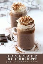 Homemade Hot Chocolate Made With Real Chocolate Joyous Apron Recipe Homemade Hot Chocolate Hot Chocolate Recipes Easy Hot Cocoa Recipe