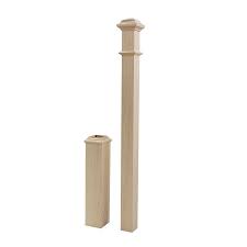 Unbranded 5 In X 54 In Oak Box Newel 4191 Lowes Com Stair Newel Post Oak Stairs Red Oak