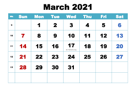 You are expected to be ready for everything at any just sort out your time and list your dates like this one. Cute March 2021 Calendar Printable Calendar Word Calendar Template Calendar Word