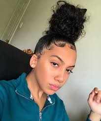 Sleek Bun With Edges Slayed Her Ig Mijajade Natural Hair Styles Natural Hair Bun Styles Bun Hairstyles