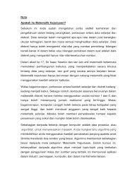 1 2 rancangan pelajaran tahunan matematik tambahan tingkatan 4 2018 a1. Apakah Itu Matematik Keputusan