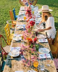 A Wildly Colorful Ranch That Ll Make You Want To Visit Texas Asap Dinner Table Setting Dinner Party Table Settings Dinner Party Table